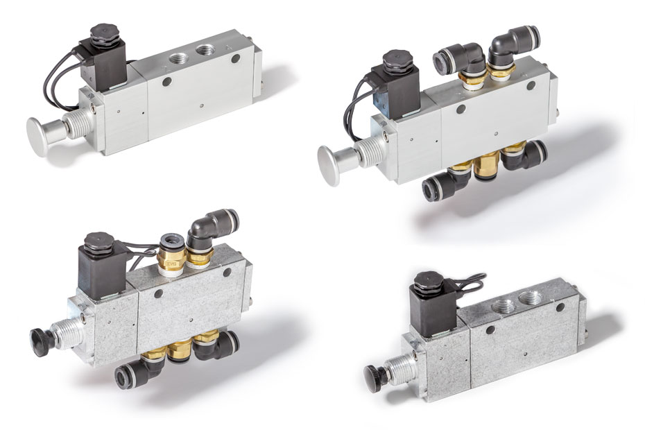 Combination Valve: Any Combination of Operators -  Manual, Solenoid, Air Pilot